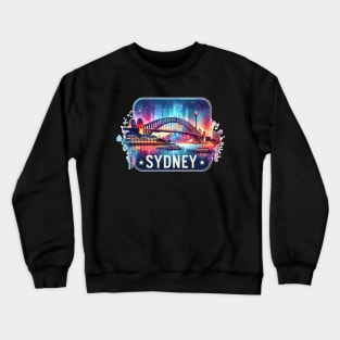 SYDNEY HARBOR NEW SOUTH WALES AUSTRALIA BRIDGE Crewneck Sweatshirt